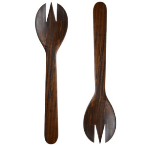 Cuillère à salade et fourchette en bois au design standard, nouvellement conçues, pour le service, la cuisine, l'hôtellerie et la décoration intérieure, avec finition polie - Product Image 2