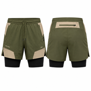 <b>Men's</b> Eco-Friendly Breathable Color Blocked Quick Dry Sport <b>Shorts</b> Custom Drawstring Waist Mid Length Multicolor <b>Shorts</b> For <b>Men</b> - Product Image 1