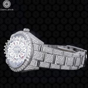 Charm_Jewels Luxury Women's Stainless Steel <b>Watch</b> 40mm Round Dial Analog Quartz Movement Sapphire Crystal Hollow Out Design - Product Image 4