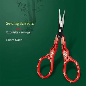 1 ud. Tijeras de belleza vintage de acero inoxidable, cortador de cejas para zurdos, mango de cerámica, hoja recta, DIY, no plegable, personalizado - Product Image 3