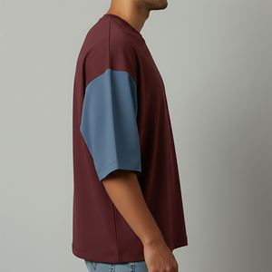 T-shirt décontracté pour homme, style hip-hop, séchage rapide, très vendu, 100% coton jersey 180 GSM, léger, couleur unie, épaules tombantes - Product Image 5
