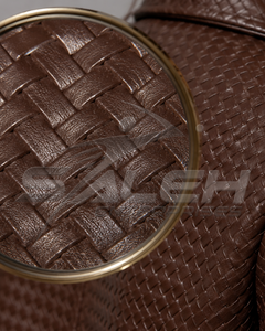 Veste en cuir véritable tissée artisanale unisexe, cuir de vachette intrecciato de qualité supérieure, écologique, coupe-vent, hiver, luxe, mode - Product Image 4