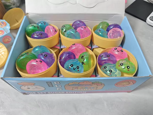ขนมปังนึ่งสีรุ้งขายส่ง, ขวดลาวา TPR, ของเล่นบีบคลายเครียดแบบลูกปัดเด้งคืนรูปช้า - Product Image 4