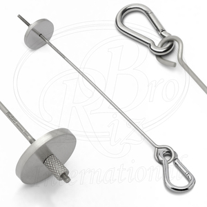 Soporte para Brochetas de Frutas y Verduras de Acero Inoxidable, 8 Pulgadas, con Tuerca Ajustable, Plato Redondo para Sostener Frutas y Gancho de Mosquetón - Product Image 3