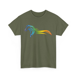 เสื้อยืดผ้าฝ้ายแขนสั้นสำหรับผู้ชายสำหรับขี่ม้า - Product Image 3