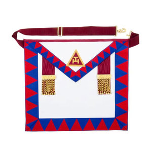 Delantales de Masonería Personalizados, Hechos a Mano, Bordados en Cuero, Ajustables, Diseño Ceremonial Distintivo, con Pin de Seguridad - Product Image 1