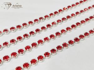 Cadena de Cristales de Imitación ARIANA Premium de 6 mm, Color Negro, Rosa Claro, Melocotón Claro, Plateado, Oro Rosa, para Prendas y Bolsos - Product Image 2