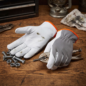 Heavy Duty Goat Grain Leather Assembly <b>Gloves</b> Personal Protective Heat & Spark Resistant Durability <b>Hand</b> Protection <b>Gloves</b> - Product Image 2