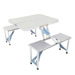 Tavolo e Sedia Pieghevoli in Lega di Alluminio Leggeri e Portatili per Camera da Letto, Campeggio, Cucina e Uso Esterno - Product Image 5