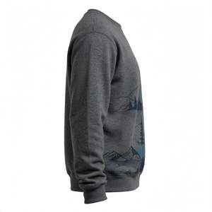 Sweat-shirt en molleton épais à col rond, imprimé avec un motif personnalisé, style streetwear, pull-over pour homme, vêtements décontractés d'hiver - Product Image 4