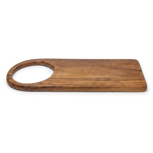 Ensemble d'ustensiles de cuisine en bois de teck massif de qualité alimentaire, planche longue, plateau en bois artisanal, plateau de service artisanal balinais avec poignée en anneau - Product Image 1