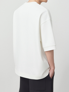 T-shirts pour hommes de haute qualité, personnalisables en gros, col rond, coupe ample, en tissu éponge lourd 400 g/m², 100 % coton, séchage rapide, respirants - Product Image 3