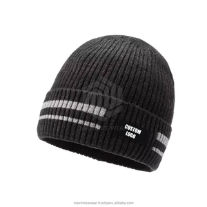 Gorro de lana con logotipo bordado personalizado para hombre y mujer, gorro de lana con logotipo bordado personalizado, acrílico, suave, elástico, para esquí, para invierno - Product Image 3