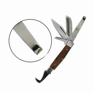 Cuchillo de Herrador de Acero de Damasco Premium IRON para Recorte de Herraduras, Hoja Hecha a Mano, Herramientas Veterinarias, OEM, Marca Privada - Product Image 4