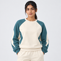 Sweat-shirt pour femme en tissu mélange de coton doux, respirant, confortable, coupe décontractée, coutures durables, style moderne et décontracté, personnalisable OEM