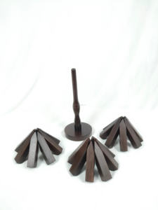 3pcs Round Wooden Eco-Friendly Modern <b>Trivets</b> Collapsible Hot Pad Dish Coaster Durable Kitchen Wedding Occasions Gift - Product Image 5