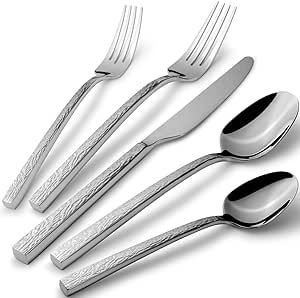 Ensemble de couverts élégants en acier inoxydable pour table à manger moderne, qualité supérieure, durables, résistants à la rouille, ustensiles de cuisine - Product Image 5