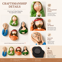 Imán de nevera 3D personalizado con figura artística de resina, artesanía única para regalos de museo, tiendas de souvenirs y vendedores de mercancía de galería.