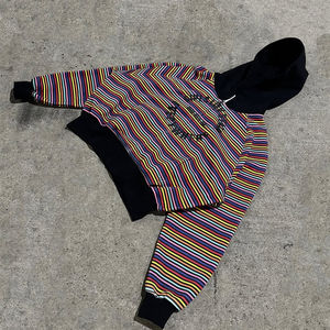 Sudaderas con Capucha Personalizadas para Hombre, Sudadera Holgada de Estilo Urbano para Hombre, Sudadera con Capucha de Rayas - Product Image 2