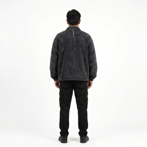 Veste Coach Homme Premium Coupe Boxy Personnalisée Coupe-Vent Technique Nylon Froissé Délavé Réversible Fabricant OEM Sialkot - Product Image 2