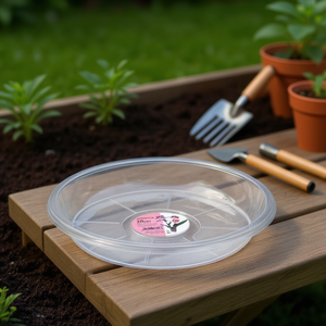 Pots de pépinière transparents de 20 cm, Plato Maceta PS Bottom Flowerpot - Product Image 2