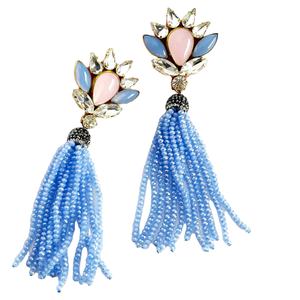 ต่างหูลูกปัดแบบปักลายออกแบบด้วยมือต่างหูลูกปัดหลายเม็ดสำหรับผู้หญิงเครื่องประดับสำหรับงานปาร์ตี้ในราคาที่ดีที่สุด - Product Image 1