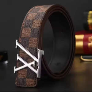 Ceinture pour homme en cuir de vache véritable de style occidental, personnalisée avec une boucle en alliage en forme de lettre L - Product Image 4