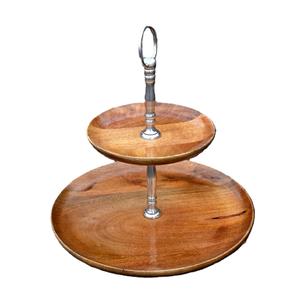 Soporte de Pastel de Metal Dorado de 2 Niveles con Diseño Floral para Fiestas de Cumpleaños y Bodas, Soporte para Servir Cupcakes y Galletas - Product Image 6