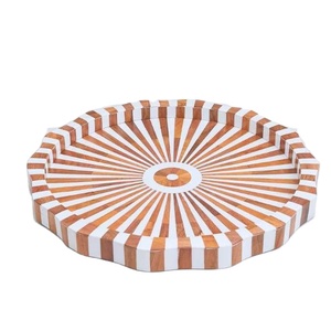 Bandejas decorativas de resina de madera de alta calidad para el hogar, para sala de estar, dormitorio y cocina, manijas prácticas, para celebración de cumpleaños - Product Image 1