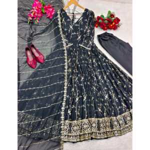 Robes de soirée de créateur Robe de soirée élégante avec Pent et Dupatta - Product Image 5