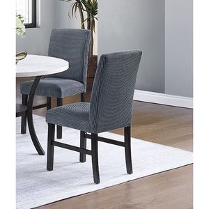 Set di 2 Sedie da Pranzo Moderne in Velluto a Coste Grigio Scuro con Seduta e Schienale Imbottiti, Arredamento per Cucina e Sala da Pranzo - Product Image 6