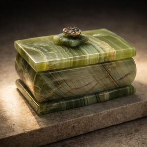 Natural Resin Eco-Friendly Hand-painted Luxury Modern Home Decor Jewelry <b>Box</b> Customized Color Customizable Jewelry Organizers - Product Image 4