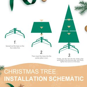 Árbol de Navidad Artificial de Abeto Verde de 6 Pies, 988 Ramas Densas, Luces LED, Enchufe, Fácil Montaje para Interiores y Exteriores - Product Image 5