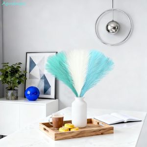 30 Pezzi di Erba della Pampa Artificiale Soffice Blu Chiaro 21,5 Pollici, Fiori Finti Bianchi per Decorazioni da Tavolo per Matrimoni - Product Image 6
