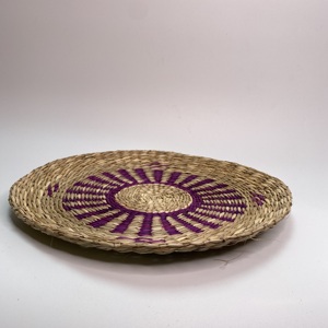 Seagrass Colorful Sedge <b>Plate</b> for Storage, Hanging <b>Wall</b>, Seagrass <b>Plate</b>, Multi Function Home, Kitchen, Handicraft In Vietnam - Product Image 4