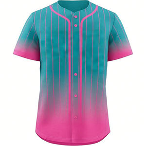 Wholesale Custom V-Neck Unisex Baseball Softball Jersey Breathable 100% <b>Polyester</b> Hot Selling Embroidered <b>Shirts</b> Baseball Jersey - Product Image 4