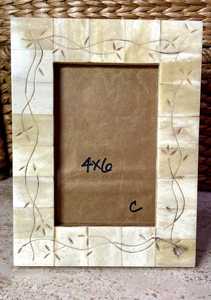 UNIVERSAL OVERSEAS Elegant Bone Inlay Modern <b>Black</b> & White Bone Table Top Bone Inlay Photo <b>Frame</b> Portable <b>Frame</b> By UO INDIA - Product Image 6