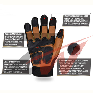 Guantes de Trabajo Mecánicos de Dedo Completo, Duraderos, Casuales para Exteriores, Largos hasta la Muñeca, para las Cuatro Estaciones, de Poliéster y Algodón, Ligeros y Multifuncionales - Product Image 6