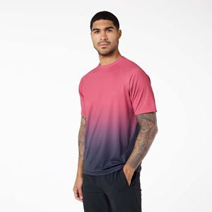 T-shirt à manches courtes gris surdimensionné pour homme, col rond, couleur unie, jersey décontracté en coton - Product Image 4