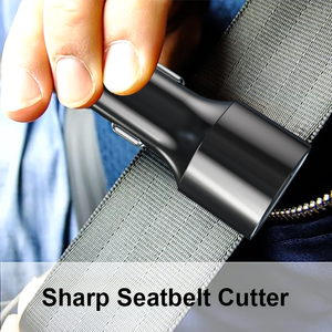 Cargador de Coche SUNDA de Aleación de Aluminio, 51W, Doble Puerto, Carga Rápida, con Rompeventanas y Cortador de Cinturón de Seguridad - Product Image 2
