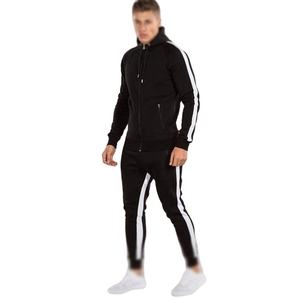 Nuevo chándal de hombre personalizado sólido de invierno 2025 | Joggers de diseño de costura elegante | Conjunto de gimnasio de ropa deportiva de calle - Product Image 2