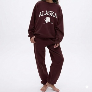 Ensemble de survêtement unisexe de couleur unie, style streetwear tendance pour l'hiver, idéal pour les tenues quotidiennes - Product Image 5