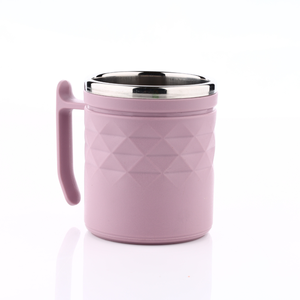 Ensemble de 6 tasses à café en acier inoxydable durable avec design à double paroi isolé et poignées confortables pour le thé, le chocolat chaud et le camping - Product Image 6