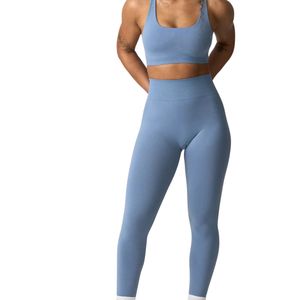 Wholesale Custom Women Soft Stretch Yoga <b>Leggings</b> OEM ODM High Waist Slim Fit Fitness Pants <b>Seamless</b> Activewear Manufacturer - Product Image 5