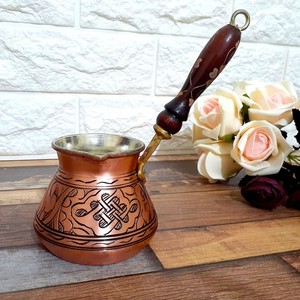 Cafetière turque en cuivre de luxe, cafetière arabe, cafetière traditionnelle Cezve pour la cuisine, le restaurant, la maison, l'hôtel - Product Image 4