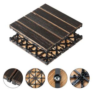 Piastrelle per Pavimenti in Legno a Incastro 27 Pezzi 30x30 cm Impermeabili Ignifughe per Interni/Esterni Patio/Interni - Product Image 5