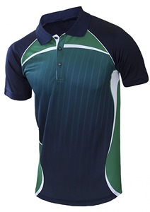 Men's Short Sleeve <b>Polo</b> <b>Shirt</b> Gradient Color Knitted Polyester Custom Sublimation Casual Design Button Front <b>Red</b> Black Pattern - Product Image 4