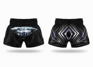 Shorts de combat en polyester satiné pour hommes, personnalisables, pour Muay Thai, boxe, MMA, entraînement, kickboxing, gym - Product Image 2