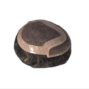 วิกผมผู้ชายแบบติดลูกไม้ ผมแท้ อินเดียนเรมี่ แฮร์ ทัซ แฮร์ บังกลาเทศ ดีฟเวฟ ซิงเกิลเวฟท์ สีเทา 50% - Product Image 2