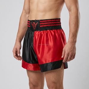 Pantalones Cortos de Boxeo Personalizados para Hombre, de Color Combinado, en Satén Premium de Poliéster/Algodón, Duraderos y Transpirables, para Kickboxing, Venta al Por Mayor, con Logotipo Muay - Product Image 4